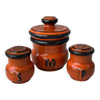 Salt service pepper mustard verceram ceramic