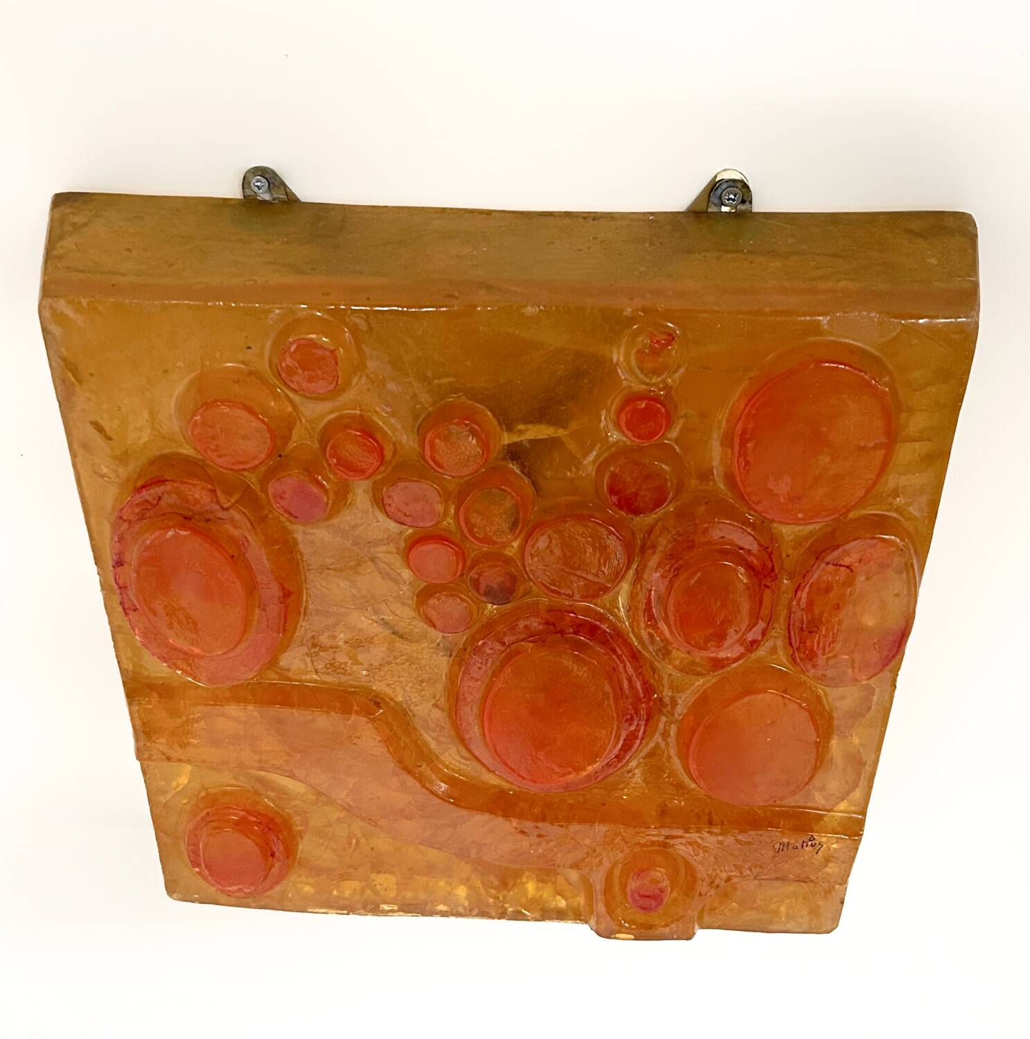 Pop-art wall sculpture by matius, france, 1970s