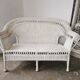 Banquette en rotin blanc