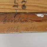 Original Swedish oil painting on canvas "Silent Houses" – vintage and framed