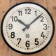 Industrial Black Factory Wall Clock From Chronotechna, 1950s