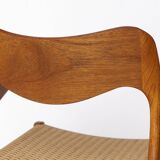 Niels Otto Møller Model 55 Armchair – Danish Teak Dining Chair Paper cord