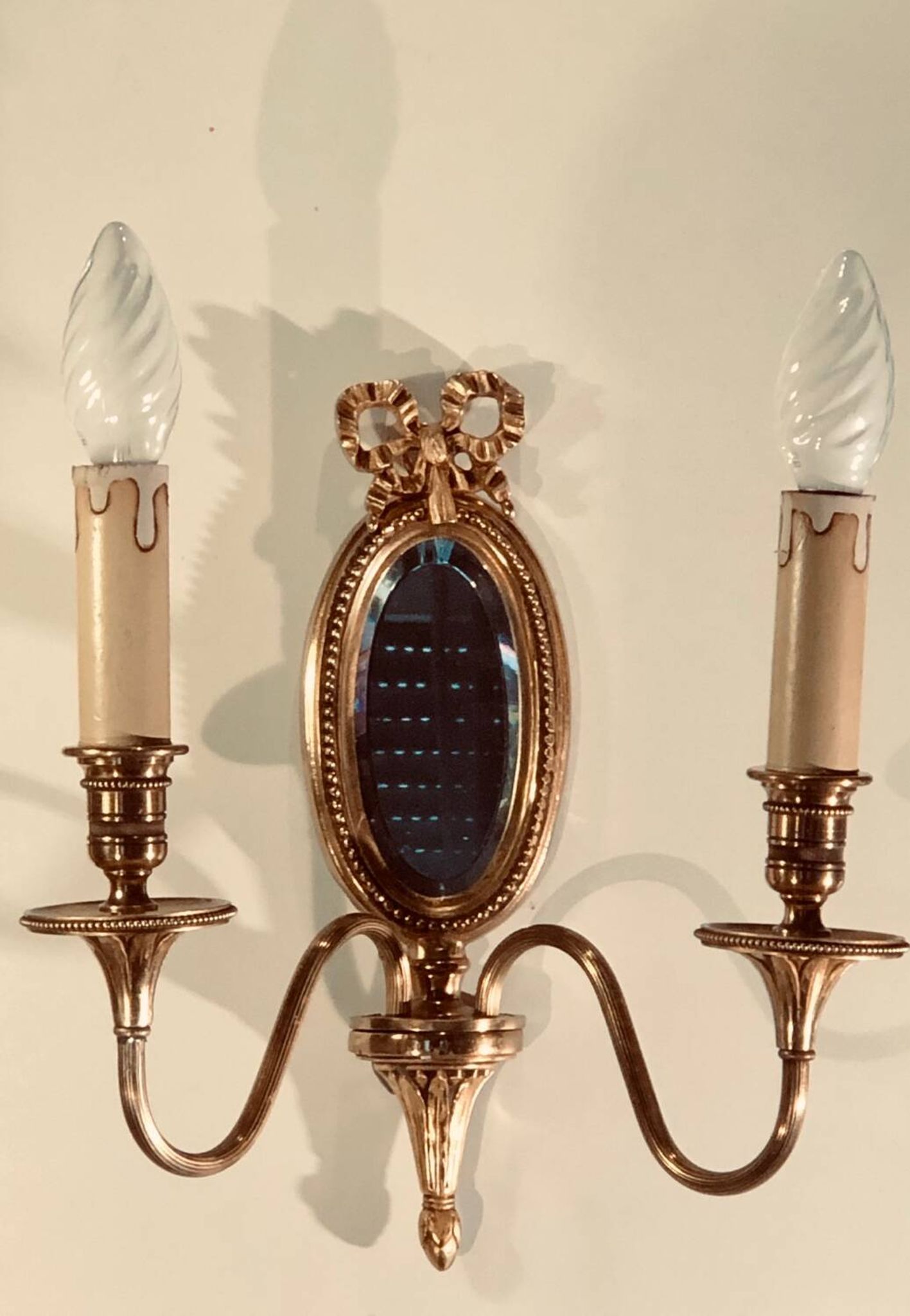Louis XVI Wall Lamp Lucien Gau Mirror