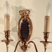 Louis XVI Wall Lamp Lucien Gau Mirror