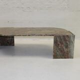 Vintage green and red marble coffee table
