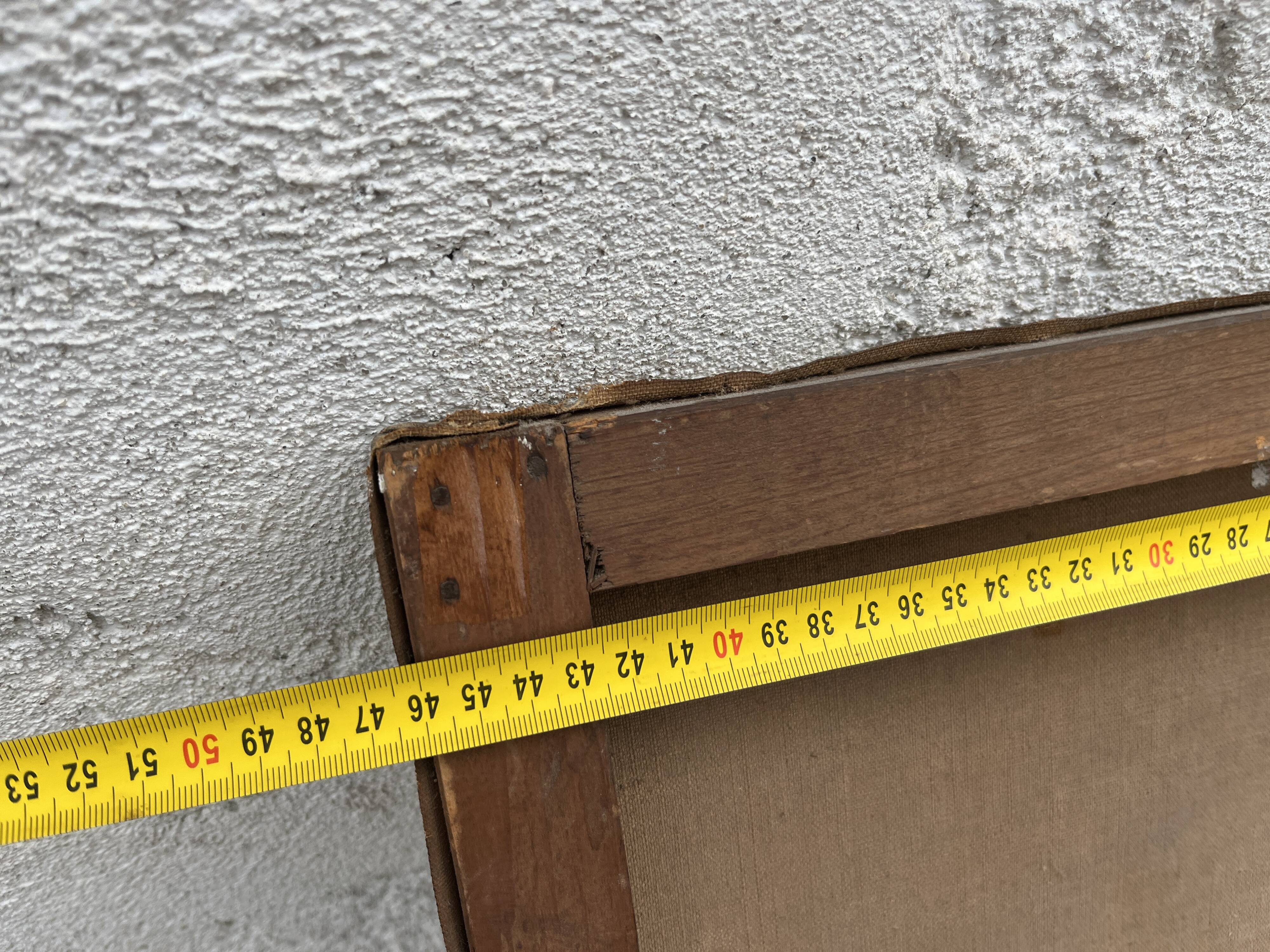 Painting Animated Landscape signed Abelin 1910 – Oil on canvas