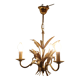 Suspension épi de blé en métal doré 3 lampes