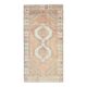 1970s Turkish Oushak Handmade Wool Cotton Orange Area Rug 127x256