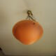 Suspension with orange glass bowl