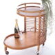 Vintage bamboo bar trolley original french from the 1960s