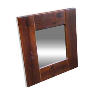 Vintage solid wood mirror 40cm