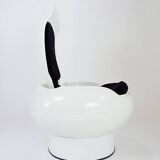 white lacquered "Egg" Lounge Chair
