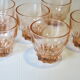 6 vintage pink glasses