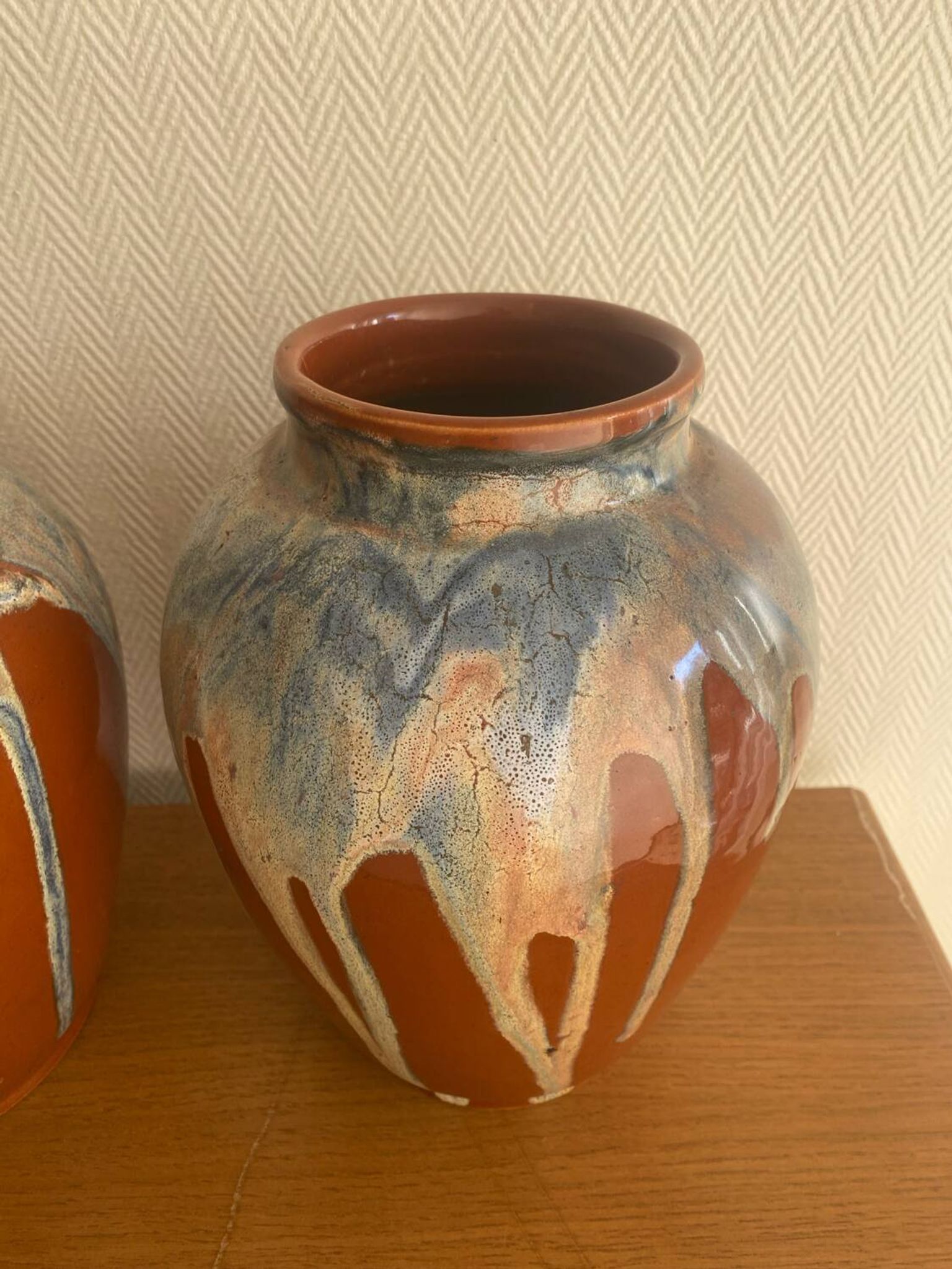 Pair of vases signed Jean Pointu