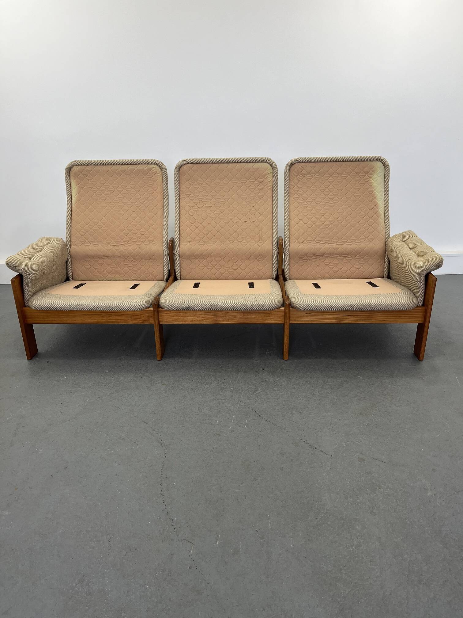 Svend Skipper Mobel Skippers Danish Mid-century Beige ,teak Sofa,1960s