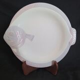 Old Fish Service for 12 pers. in Longwy ceramic, Copenhagen model, 1890s - 1939