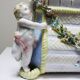 Small antique German porcelain planter Putti 19th century Meissen style