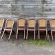 Six Chaises cannées en acajou , Art Décoratif, XX Siècle