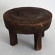 Tabouret Africain ancien en bois baoulé, Côte d'Ivoire