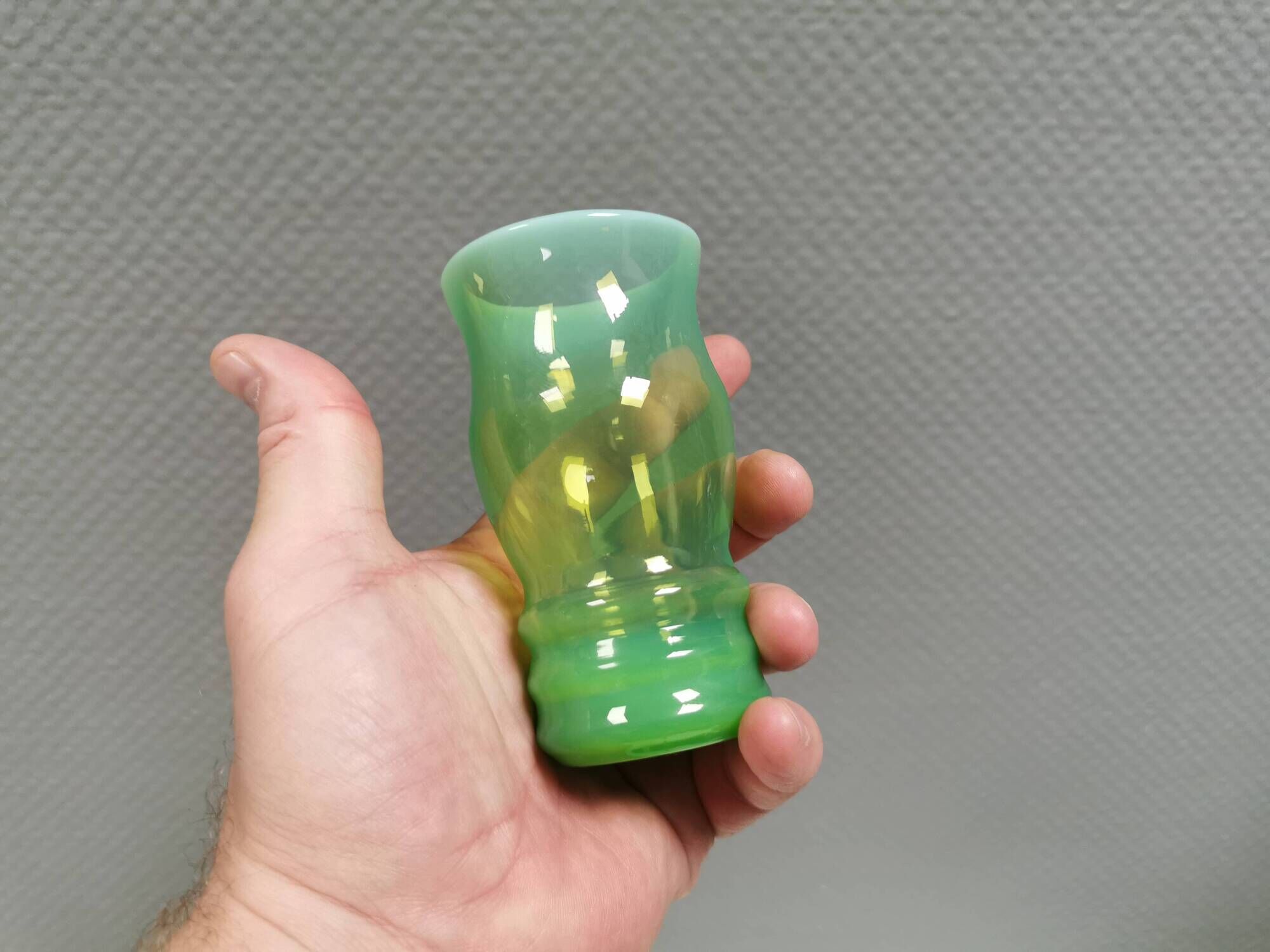 Vase from the 1970s made of soda-lime glass, designed by Lucyna Pijaczewska