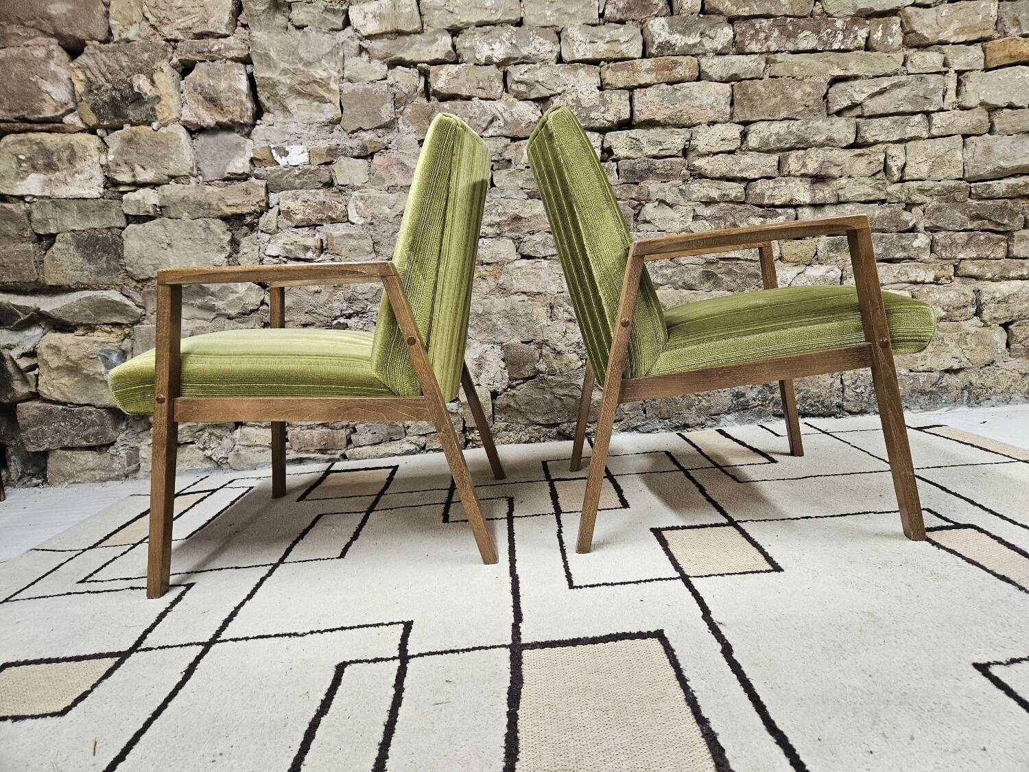 Paire fauteuil vintage style scandinave