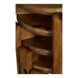 Mid-20th century, set of 4 vintage stackable pine stools, Danish design.