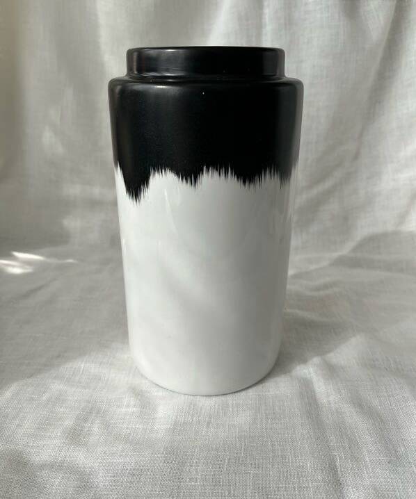 Normann Copenhagen white and black vase Agnes Fries