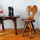 Vintage brutalist table and chair