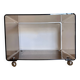 Cube plexi fumé sur roulettes