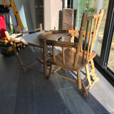 Wooden high chair for baby - Vintage