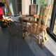 Wooden high chair for baby - Vintage