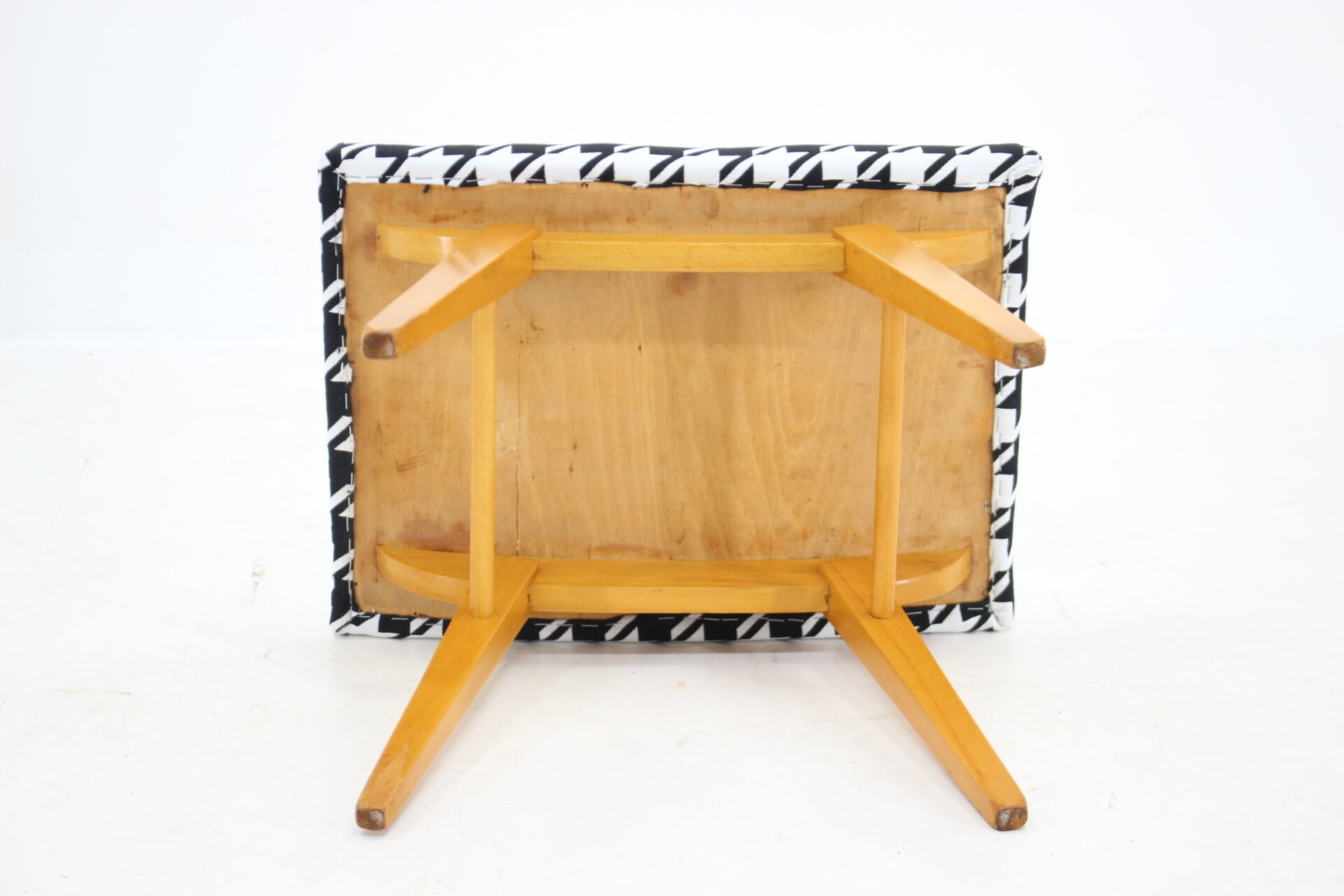 1970s Wood Stool, Czechoslovakia