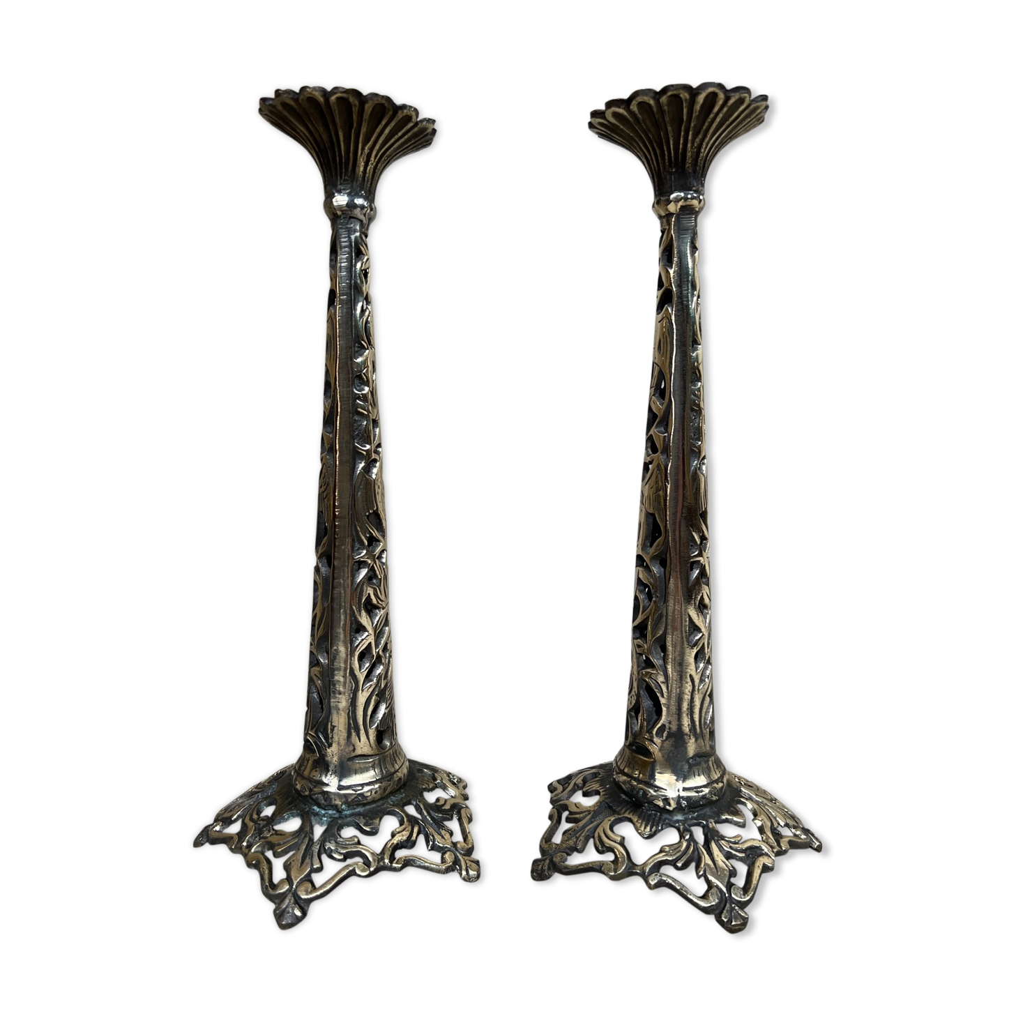 Pair of Art Deco candle holders.