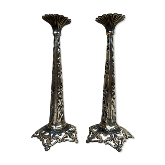 Pair of Art Deco candle holders.