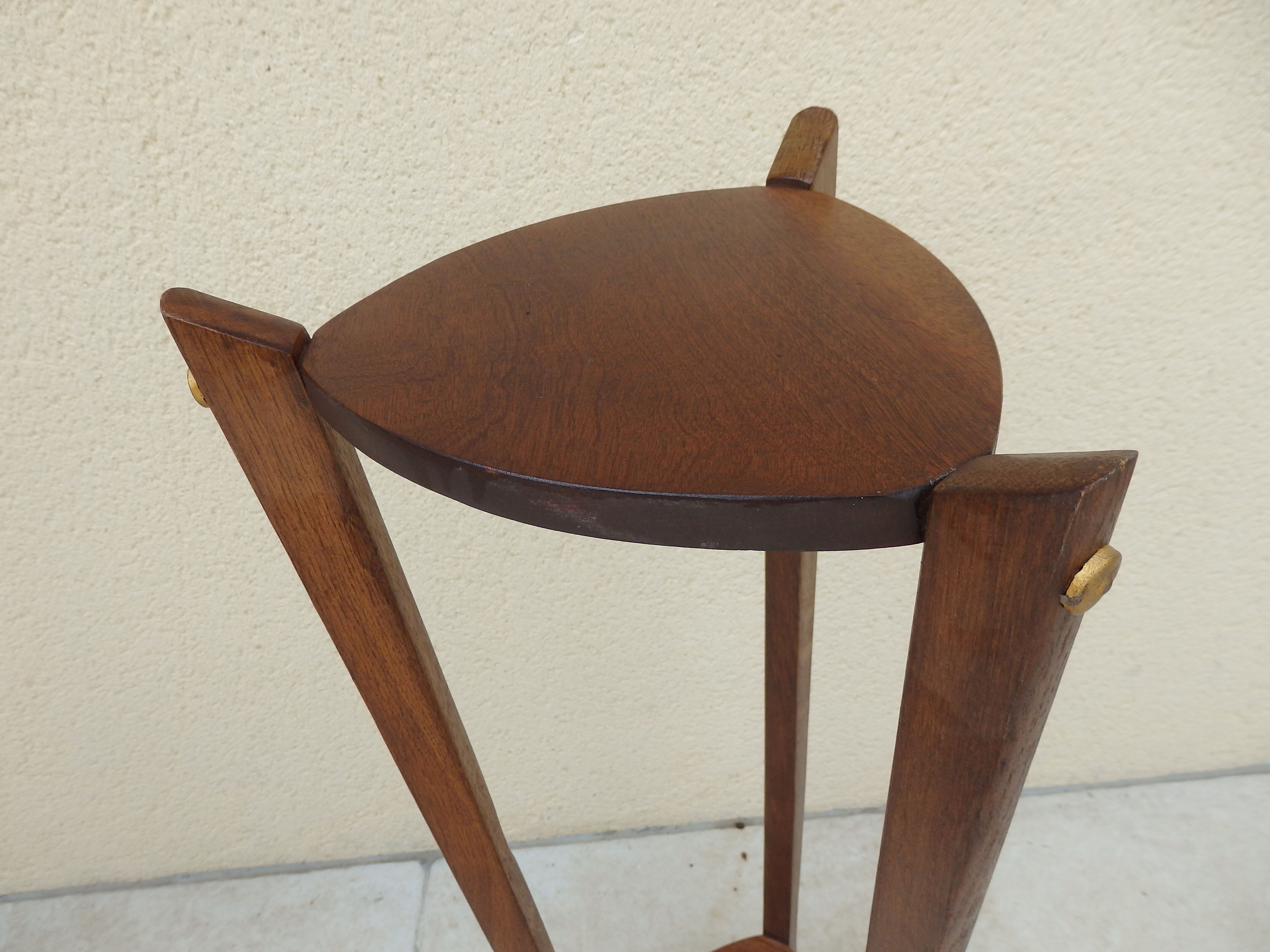 Vintage wooden pedestal table