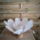Flower table lamp made of rattan petals and English embroidery