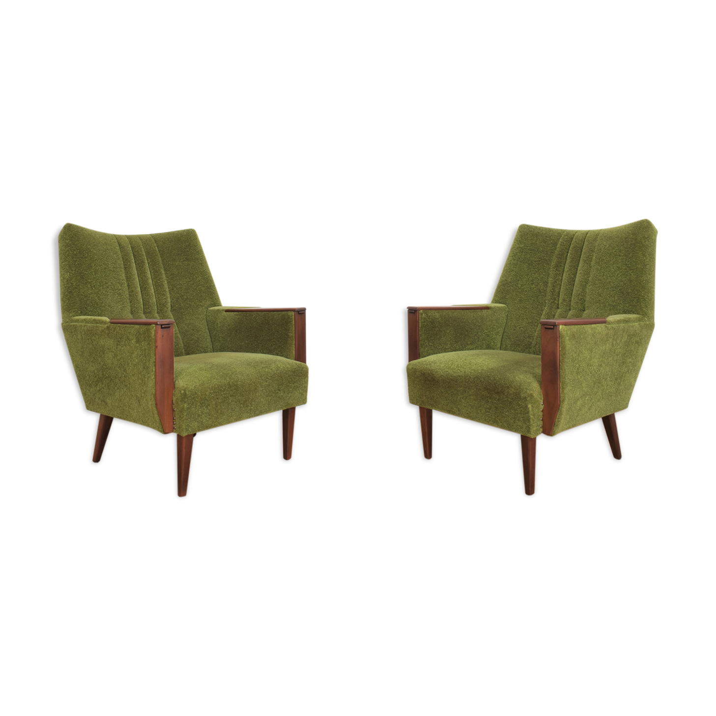 Danish teak armchairs, set of 2