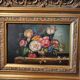 Fleurs huile sur panneau