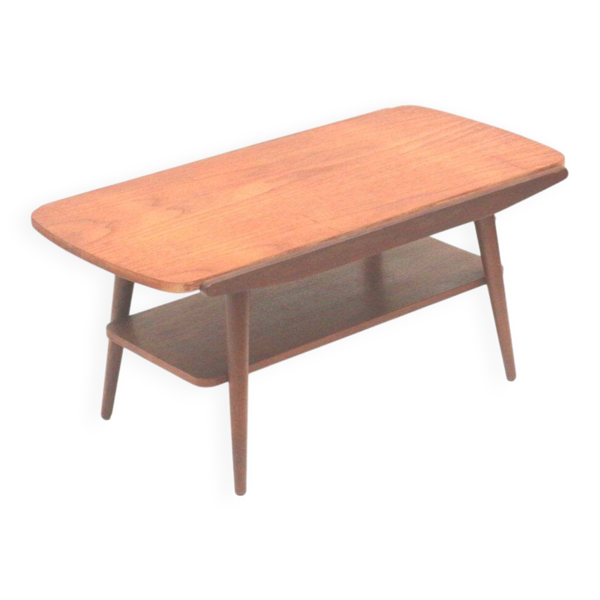 Vintage teak coffee table with a reversible top