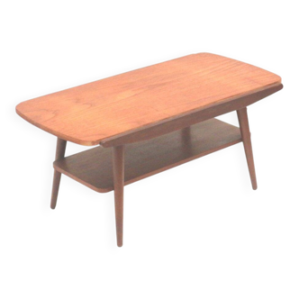 Vintage teak coffee table with a reversible top