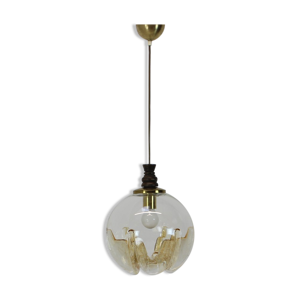 suspension en verre mazzega Murano, Italie, années 1970.