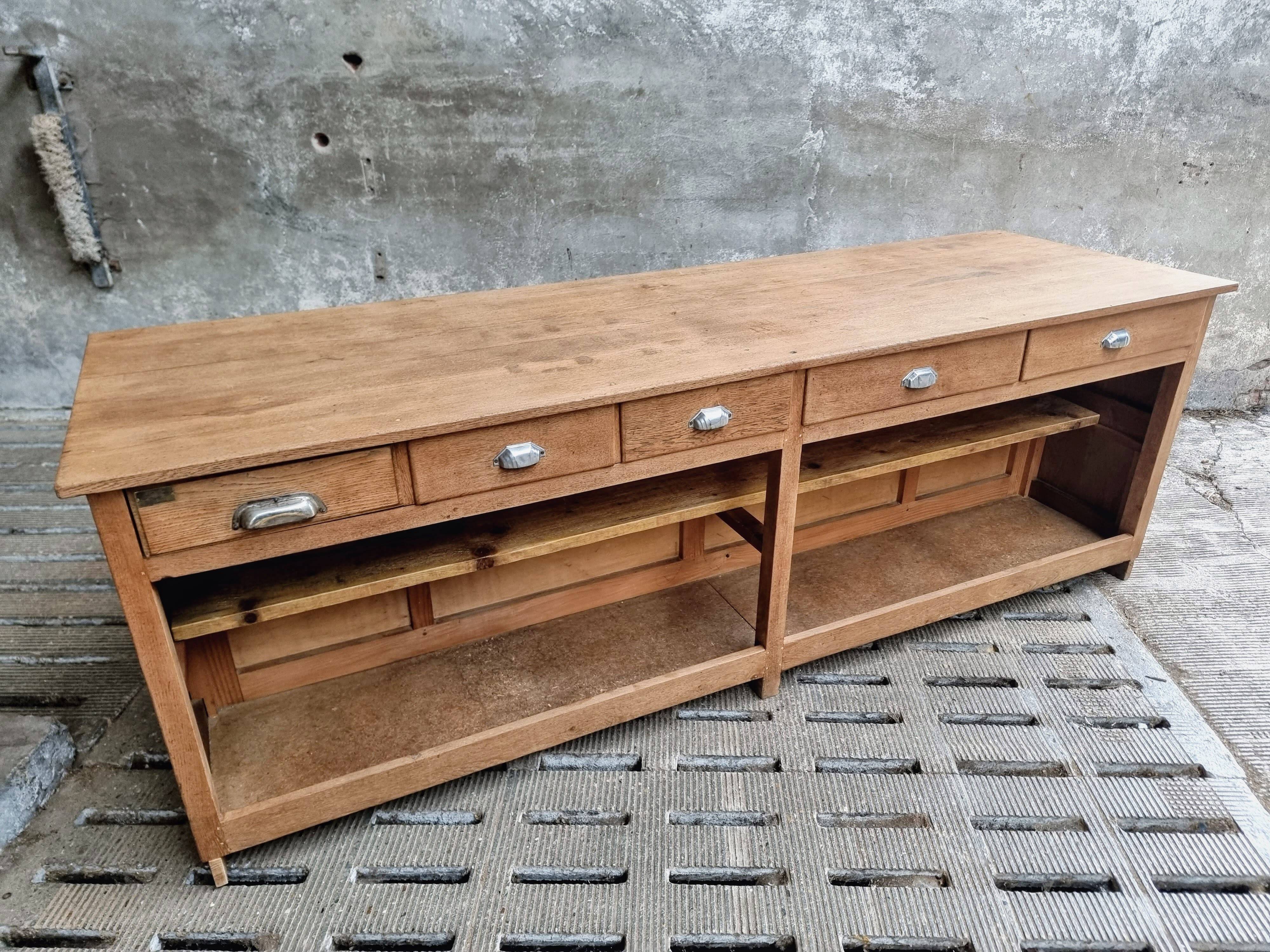 Antique counter kitchen island shop counter oak