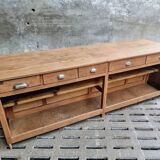 Antique counter kitchen island shop counter oak