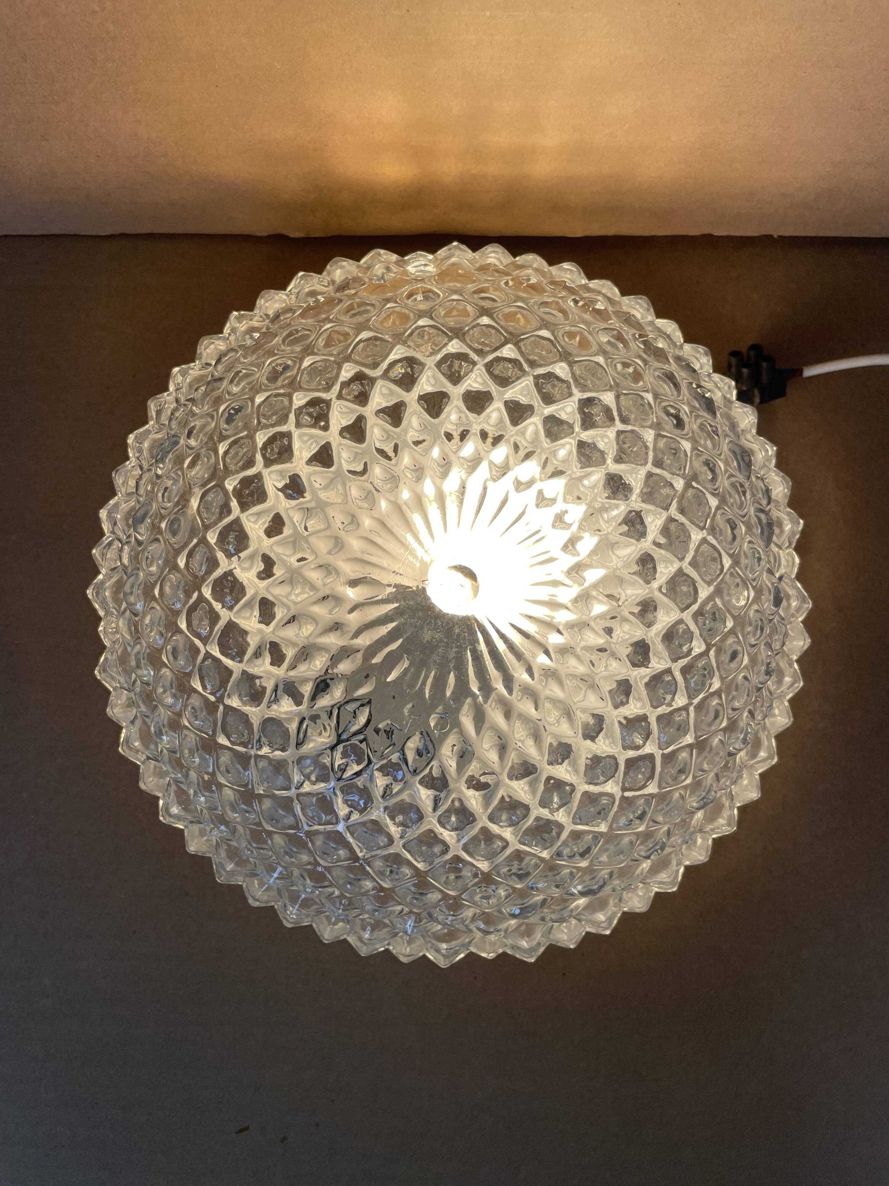 Vintage glass ceiling or wall light