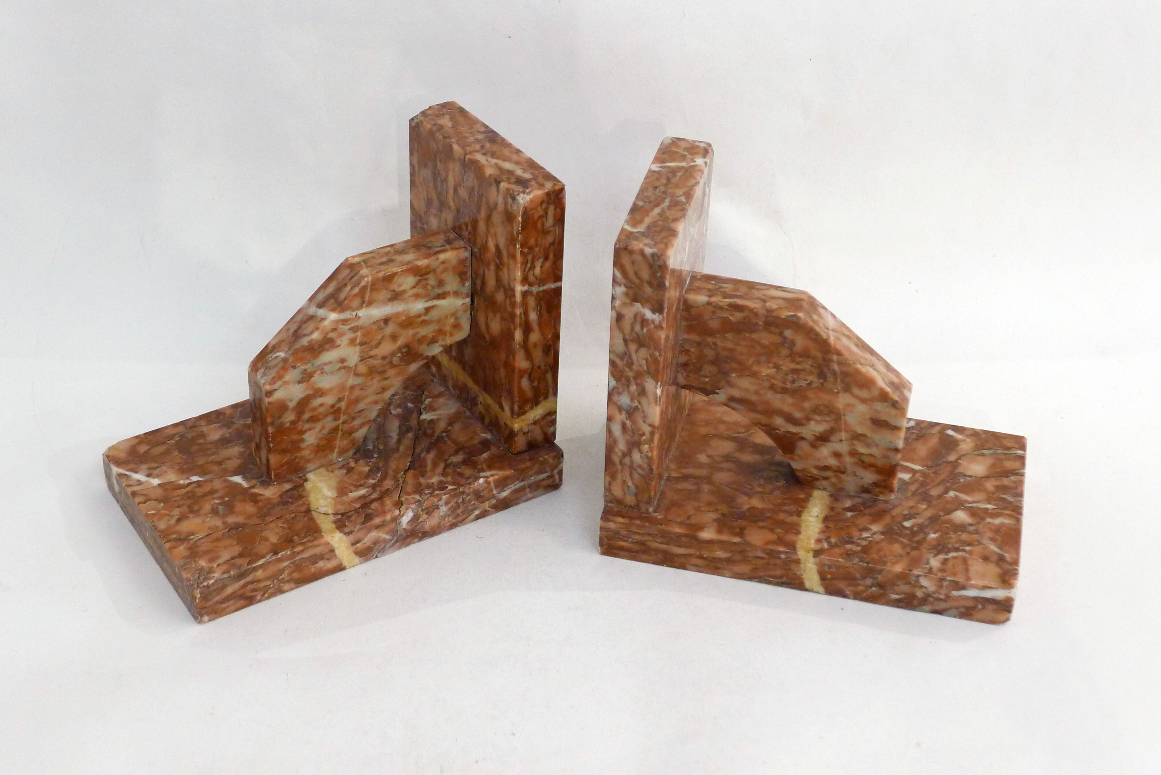 Pair of marble bookends