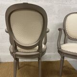 During 2 Louis XVI style armchairs