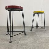 Pair of mid century industrial stools, 1950s