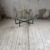 60s glass coffee table