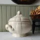 Antique soup tureen in ironstone from Sarreguemines Digoin service "Ivory".