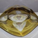 Yellow and clear crystal cup circa 1960